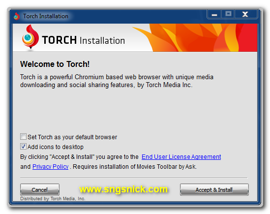 Torch Browser. Приглашение к инсталляции.