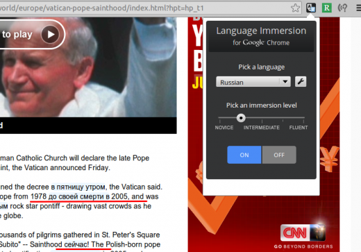 Language Immersion for Chrome