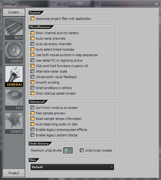 Настройка FL Studio. Основные настройки. (General settings)