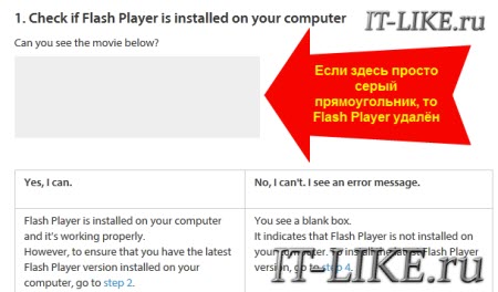 Как проверить работает ли Flash Player