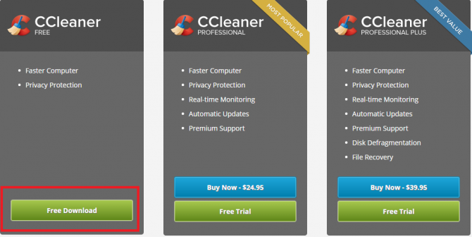 Программа CCleaner 