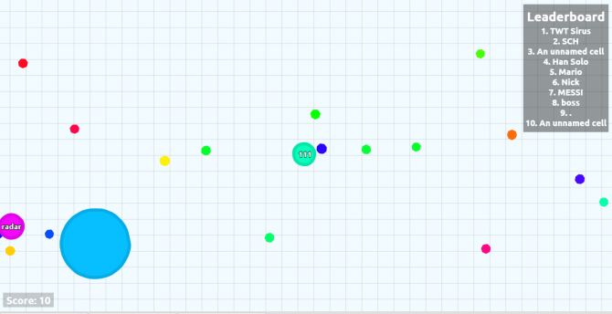 Браузерная игра Agar.io 