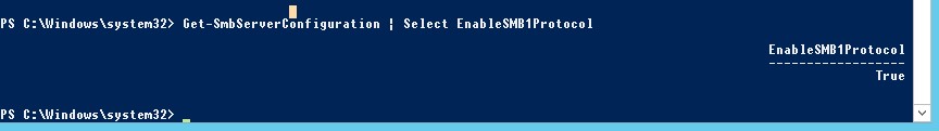 windows server 2012 r2 - проверить состояние протокола SMB1