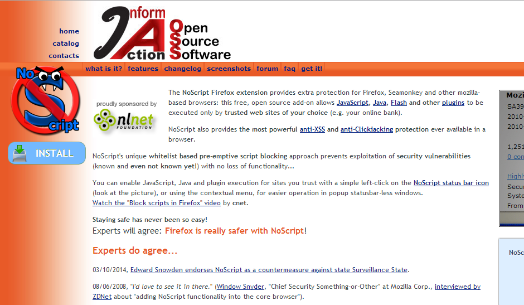 NoScript helps you to block the ads