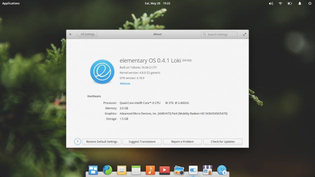 Версия Linux для ноутбука — elementary OS