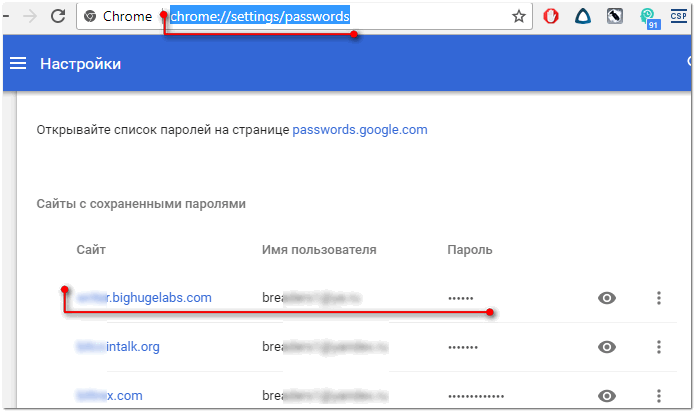 Chrome - пароли, логины, явки ☻