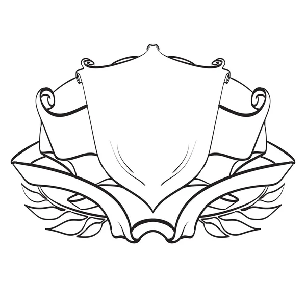 Овсяная оружия щит логотипа шаблона, вектор, Винтаж — стоковый вектор