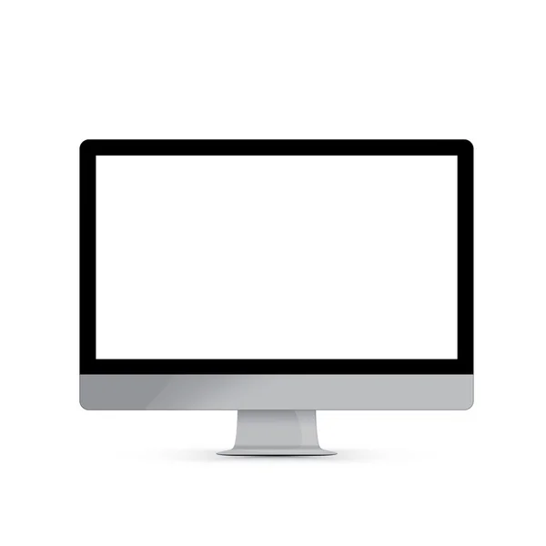 Векторные иллюстрации прозрачный экран компьютера. Чистый экран ПК — стоковый вектор