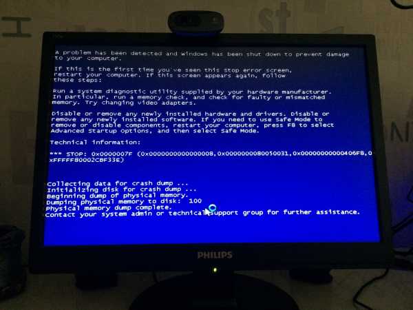 Синий экран смерти что делать windows 7 коды ошибок 0x0000007f